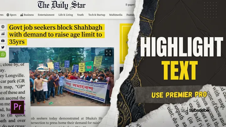 Highlight text, thumbnail design